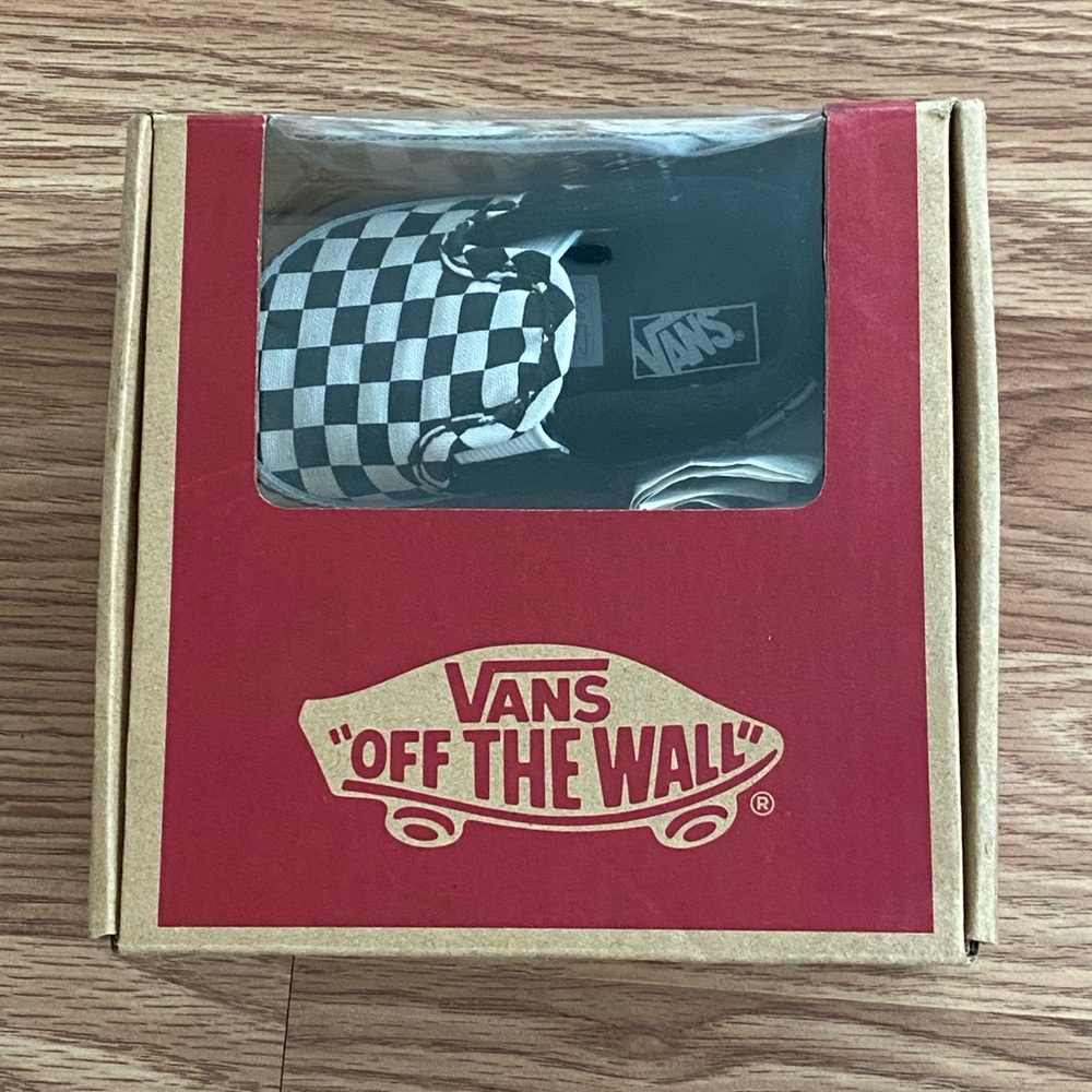 Vans Black and White Checkered Slip-On Crib Shoes